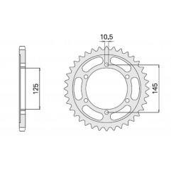 CHT ZĘBATKA TYLNA 869 43 YAMAHA TDM 850 96-98 (A4150867430) (867-43)