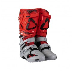 LEATT (NOWOŚĆ 2023) BUTY CROSS 5.5 FLEXLOCK ENDURO BOOTS JW22 KOLOR CZERWONY/SZARY ROZMIAR 42 / 26.5 cm