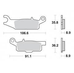 SBS KLOCKI HAMULCOWE KH446 OFF-ROAD SINTER KOLOR ZŁOTY