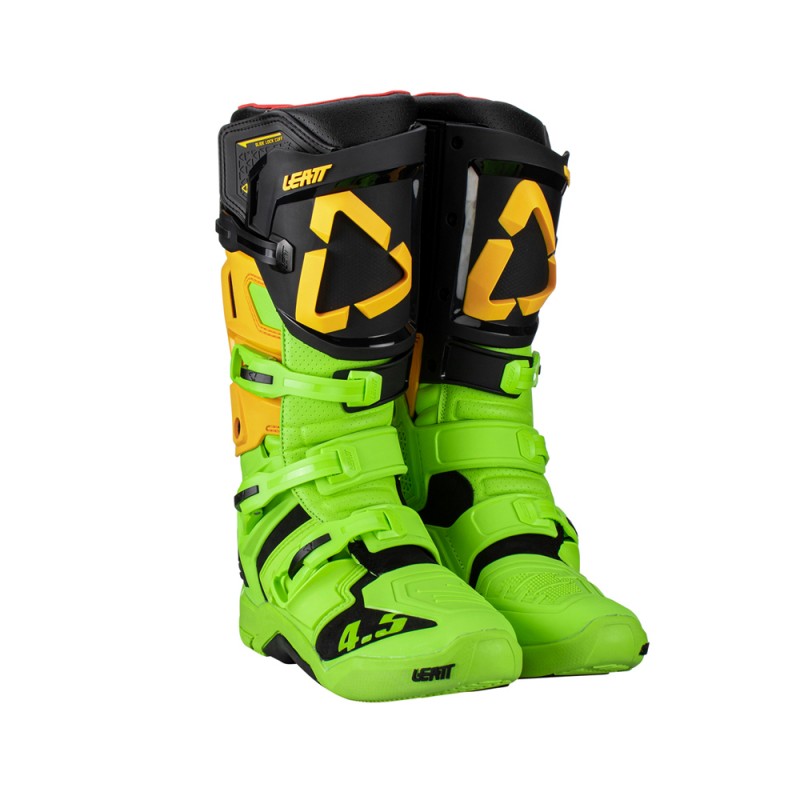 LEATT (NOWOŚĆ 2023) BUTY CROSS 4.5 BOOTS CITRUS KOLOR CZARNY/ZIELONY FLUO ROZMIAR 42 / 26.5 cm