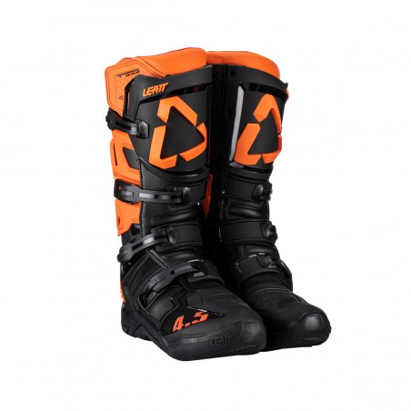 LEATT (NOWOŚĆ 2023) BUTY CROSS 4.5 BOOTS ORANGE KOLOR CZARNY/POMARAŃCZOWY ROZMIAR 40.5 / 25.5 cm