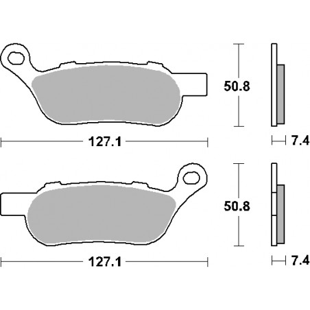 SBS PROMOCJA KLOCKI HAMULCOWE KH458 STREET EXCEL/RACING SINTER KOLOR ZŁOTY PASUJE DO: HARLEY DAVIDSON ROAD KING/FAT BOY/SOFTAIL/