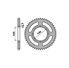 PBR ZĘBATKA TYLNA 857 40 ALUMINIOWA (ERGAL) YAMAHA XT 600 '85-94, XT 600Z TENERE 87-89 (PATRZ RÓWNIEŻ 4588 40) (ŁAŃC. 520) (JTR8