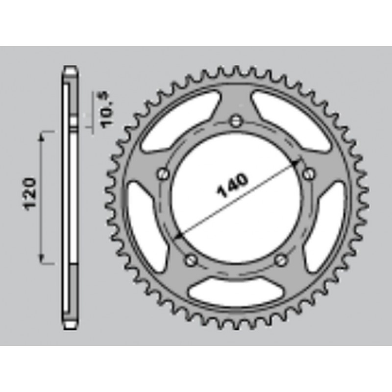 GROSSKOPF WYPRZEDAŻ ZĘBATKA TYLNA UTWARDZANA 4398 42 C45 SUZUKI GSXR 750 (00-05), GSR750 '11-'14 (2061-42)