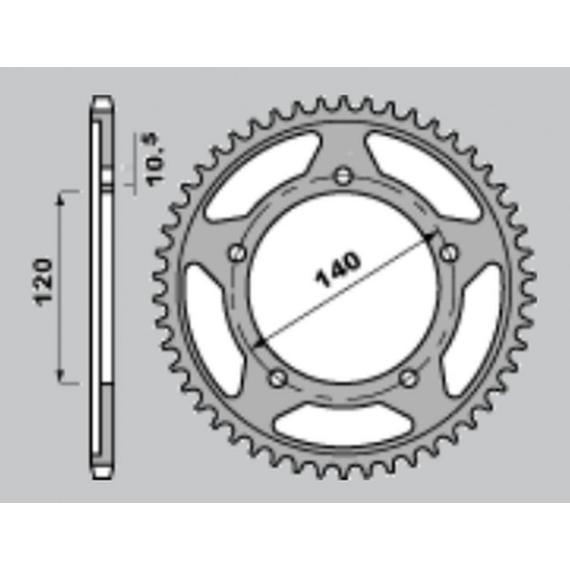 GROSSKOPF WYPRZEDAŻ ZĘBATKA TYLNA UTWARDZANA 4398 43 C45 SUZUKI GSXR 600 (06-10) (JTR1792.43)