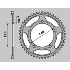 GROSSKOPF WYPRZEDAŻ ZĘBATKA TYLNA UTWARDZANA 4398 45 C45 SUZUKI GSXR 600 (01-05), GSXR 750 (06-08)