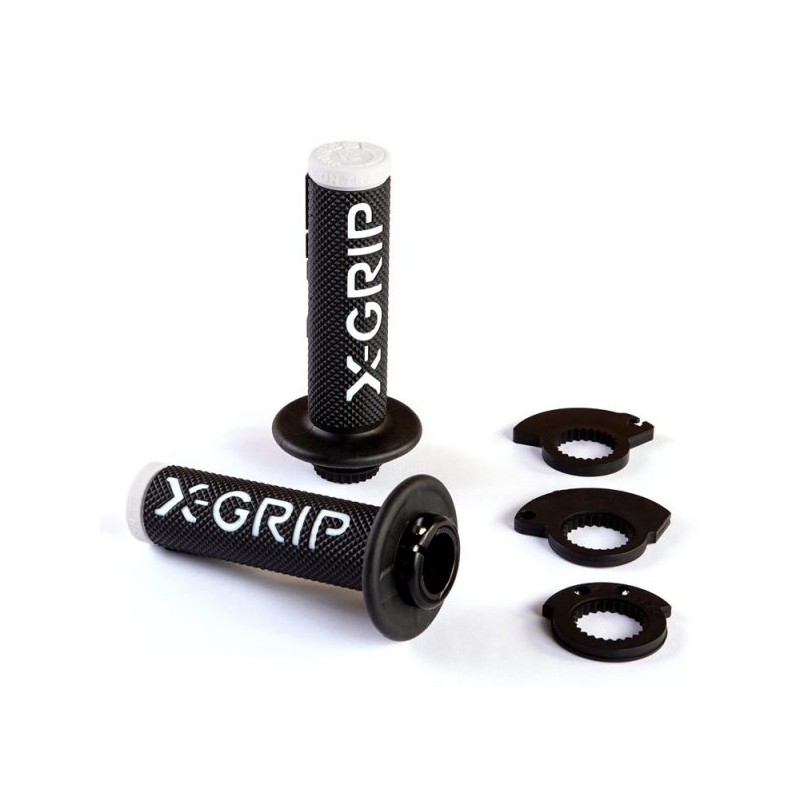 X-GRIP MANETKI BRAAAAP GRIPS WHITE KOLOR BIAŁY Z ADAPTEREM ROLGAZU