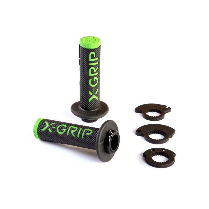 X-GRIP PROMOCJA MANETKI BRAAAAP GRIPS GREEN KOLOR ZIELONY Z ADAPTEREM ROLGAZU