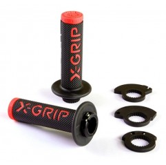 X-GRIP MANETKI BRAAAAP GRIPS RED KOLOR CZERWONY Z ADAPTEREM ROLGAZU