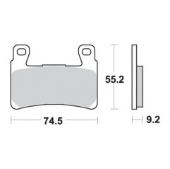 SBS KLOCKI HAMULCOWE KH296 /KH265STREET EXCEL SINTER KOLOR ZŁOTY PASUJE DO: HARLEY DAVIDSON PRZÓD