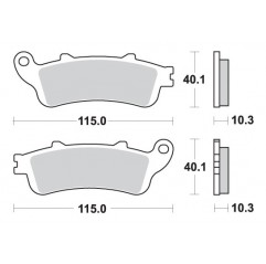 SBS PROMOCJA KLOCKI HAMULCOWE KH261/2 STREET EXCEL/RACING SINTER KOLOR ZŁOTY