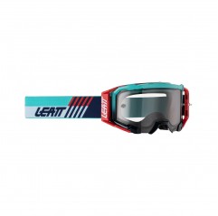 LEATT (NOWOŚĆ 2023) GOGLE VELOCITY 5.5 GOGGLE AQUA LIGHT GREY 58% - KOLOR CZERWONY/GRANATOWY/NIEBIESKI SZYBKA DYMIONE LUSTRO SZA