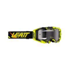 LEATT (NOWOŚĆ 2023) GOGLE VELOCITY 5.5 GOGGLE TIGER LIGHT GREY 58% - KOLOR ŻÓŁTY FLUO/CZARNY SZYBKA DYMIONE LUSTRO SZARA