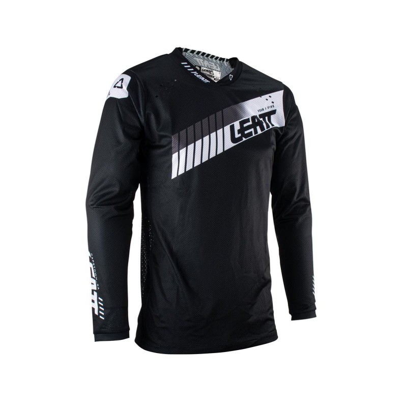 LEATT (NOWOŚĆ 2023) KOSZULKA MOTO 4.5 LITE JERSEY BLACK KOLOR CZARNY ROZMIAR S