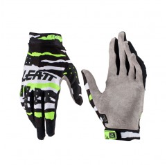 LEATT (NOWOŚĆ 2023) RĘKAWICE MOTO 2.5 X-FLOW GLOVE TIGER KOLOR CZARNY/BIAŁY/ZIELONY FLUO ROZMIAR L