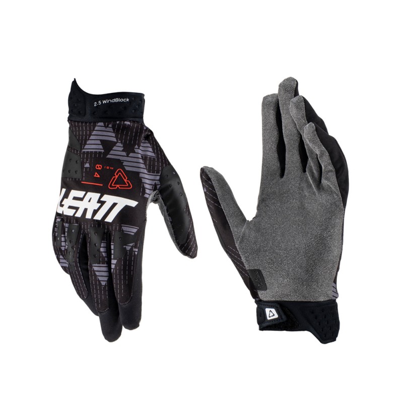 LEATT (NOWOŚĆ 2023) RĘKAWICE MOTO 2.5 WINDBLOCK GLOVE BLACK KOLOR CZARNY/GRAFITOWY ROZMIAR L