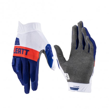 LEATT (NOWOŚĆ 2023) RĘKAWICE MOTO 1.5 GRIPR GLOVE ROYAL KOLOR GRANATOWY/BIAŁY/CZERWONY ROZMIAR M