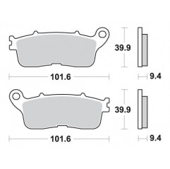 SBS KLOCKI HAMULCOWE KH636 STREET EXCEL/RACING SINTER KOLOR ZŁOTY