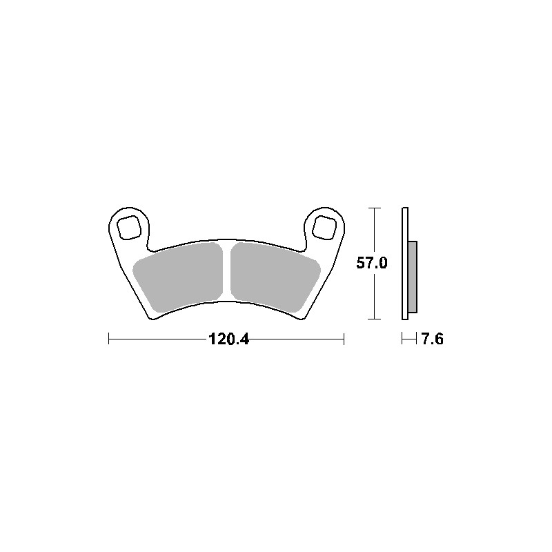 SBS PROMOCJA KLOCKI HAMULCOWE KH452 OFF-ROAD SINTER KOLOR ZŁOTY PASUJE DO: POLARIS 500/700/800/900/1000