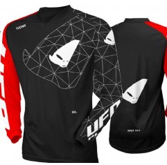 UFO 2022/10 KOLEKCJA 2023 KOSZULKA HORIZON JERSEY CROSS KOLOR CZARNY - CZERWONY ROZMIAR XL