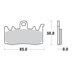 SBS PROMOCJA KLOCKI HAMULCOWE KH630 RACING DUAL CARBON FRONT PASUJE DO: APRILIA, BMW, DUCATI PRZÓD