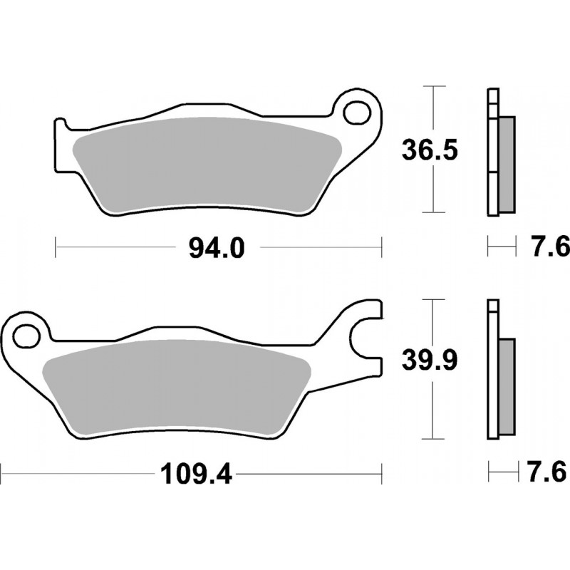 SBS WYPRZEDAŻ KLOCKI HAMULCOWE KH715 SUZUKI GSXR 125 '17-'19 STREET CERAMIC KOLOR CZARNY