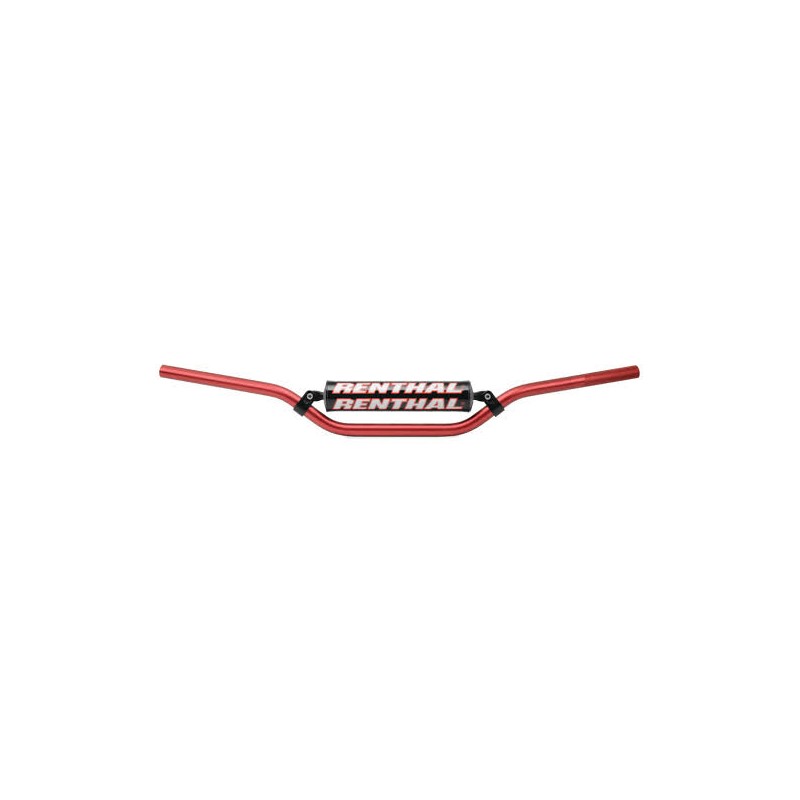 RENTHAL KIEROWNICA 7/8 CALA (22MM) MX HANDLEBAR RED REED / WINDHAM PADDED KOLOR CZERWONY Z GĄBKĄ