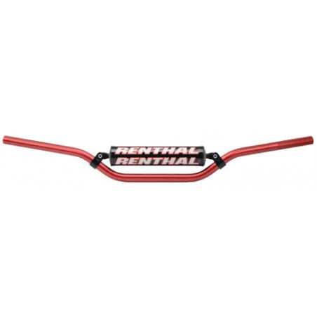 RENTHAL KIEROWNICA 7/8 CALA (22MM) MX HANDLEBAR RED RC PADDED KOLOR CZERWONY Z GĄBKĄ