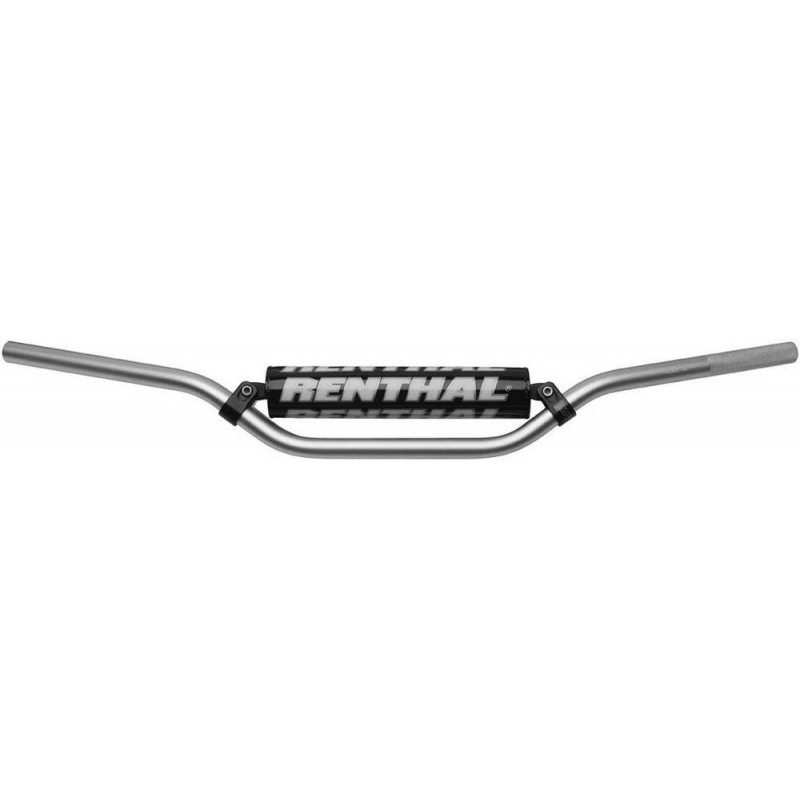 RENTHAL KIEROWNICA 7/8 CALA (22MM) MX HANDLEBAR SILVER VILLOPOTO / STEWART PADDED KOLOR SREBRNY Z GĄBKĄ