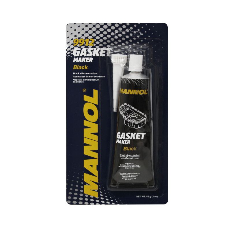 MANNOL 9912 GASKET MAKER - SILIKON USZCZELNIAJĄCY- KOLOR CZARNY 85G (ZASTĘPUJE USZCZELKI) (9912) (144)