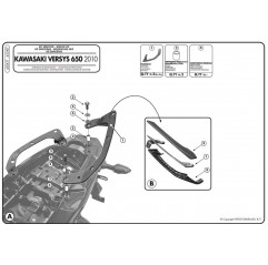 KAPPA ADAPTER DO ZAMONTOWANIA STELAŻA BOCZNEGO KLR450 ORAZ KLXR450 BEZ UŻYCIA STELAŻA CENTRALNEGO