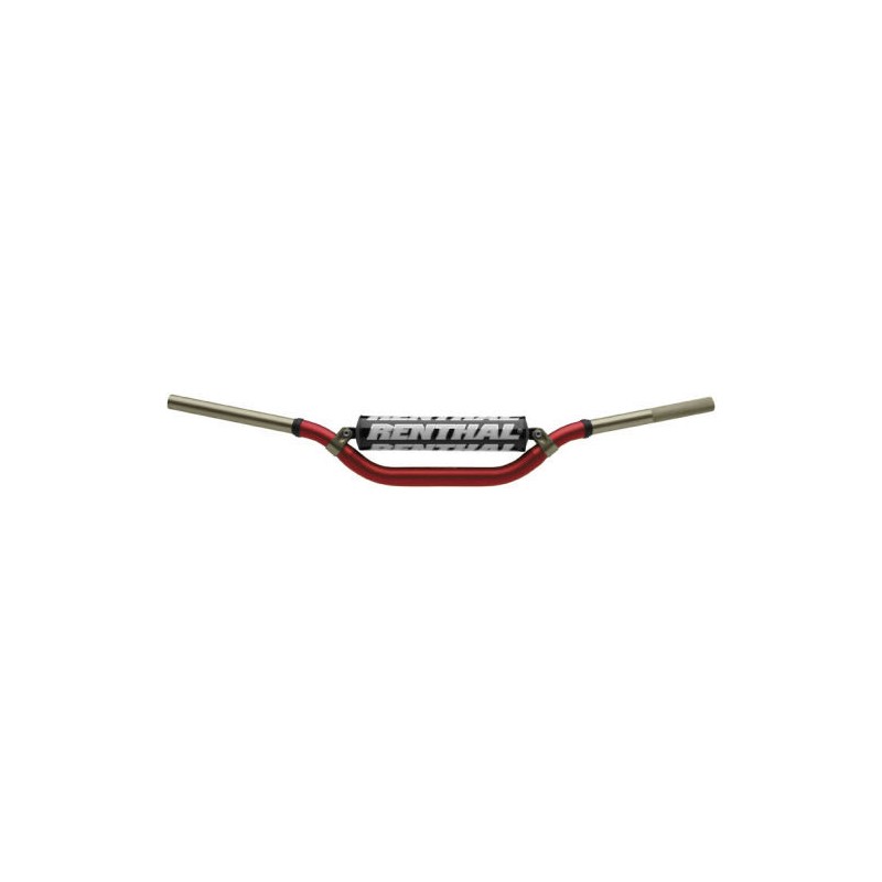 RENTHAL KIEROWNICA 1,1/8 CALA (28,6MM) MX TWINWALL 999 HANDLEBAR RED MCGRATH / SHORT PADDED KOLOR CZERWONY Z GĄBKĄ