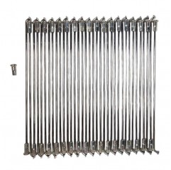 HAAN WHEELS SZPRYCHY WZMOCNIONE Z NYPLAMI (KOMPLET) PRZÓD 21 CALI KAWASAKI KX 500 '84 KOLOR SREBRNY (NA ZAMÓWIENIE)