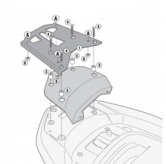 KAPPA STELAŻ KUFRA CENTRALNEGO HONDA FORZA 300 ABS (13-15) ( Z PŁYTĄ MONOKEY )