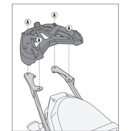 KAPPA STELAŻ KUFRA CENTRALNEGO YAMAHA MT 07 700 (14-15) ( BEZ PŁYTY )