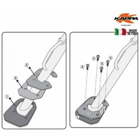 KAPPA POSZERZENIE STOPKI BOCZNEJ BMW F 650 GS / F 800 GS (08-17), F 800 GS Adventure (13-18) - WYCOFANA Z OFERTY