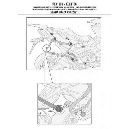 KAPPA STELAŻ KUFRÓW BOCZNYCH MONOKEY SIDE HONDA FORZA 750 '21-,
