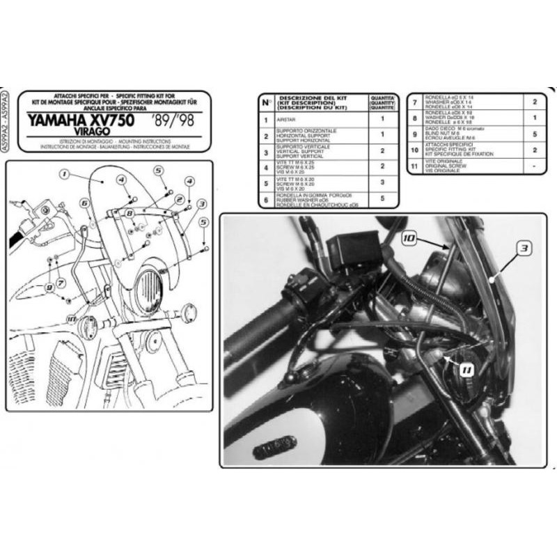 KAPPA MOCOWANIE SZYBY YAMAHA - WYCOFANY Z OFERTY