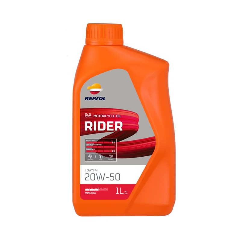 REPSOL OLEJ SILNIKOWY 4T RIDER 20W50 1L MA2 MINERALNY (12) - ZASTĘPUJE RP165Q51