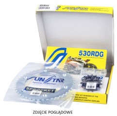 SUNSTAR ZESTAW NAPĘDOWY YAMAHA R1 (98-03) STANDARD (16/43/114) (DO 1000CC) (SUN51716/SUN1-5474-43/SS530RDG-114N)