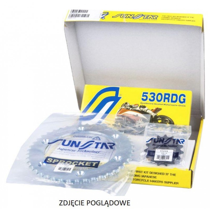 SUNSTAR ZESTAW NAPĘDOWY SUZUKI GSXR 1000 (09-13) STANDARD (17/42/114) (DO 1000CC) (SUN56017/SUN1-5474-42/SS530RDG-114N)