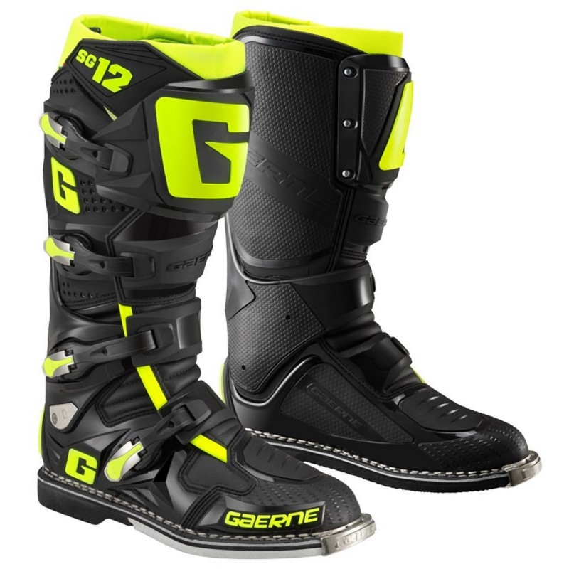 GAERNE (2023) BUTY CROSS SG-12 BLACK/YELLOW KOLOR CZARNY/ŻÓŁTY FLUO ROZMIAR 43