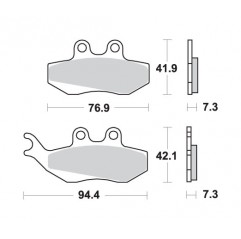SBS KLOCKI HAMULCOWE KH194 STREET CERAMIC KOLOR CZARNY DEDYKOWANY DO YAMAHA DT50 PIAGGIO VESPA 125 APRILIA RX 90 120HF