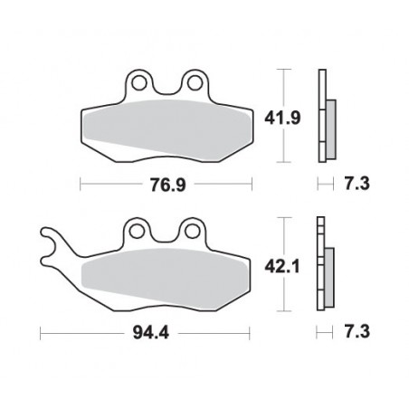 SBS KLOCKI HAMULCOWE KH194 STREET CERAMIC KOLOR CZARNY DEDYKOWANY DO YAMAHA DT50 PIAGGIO VESPA 125 APRILIA RX 90 120HF