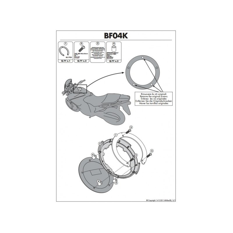 KAPPA MOCOWANIE TANKLOCK KAWASAKI ER-6N,ER-6F,VERSYS 1000