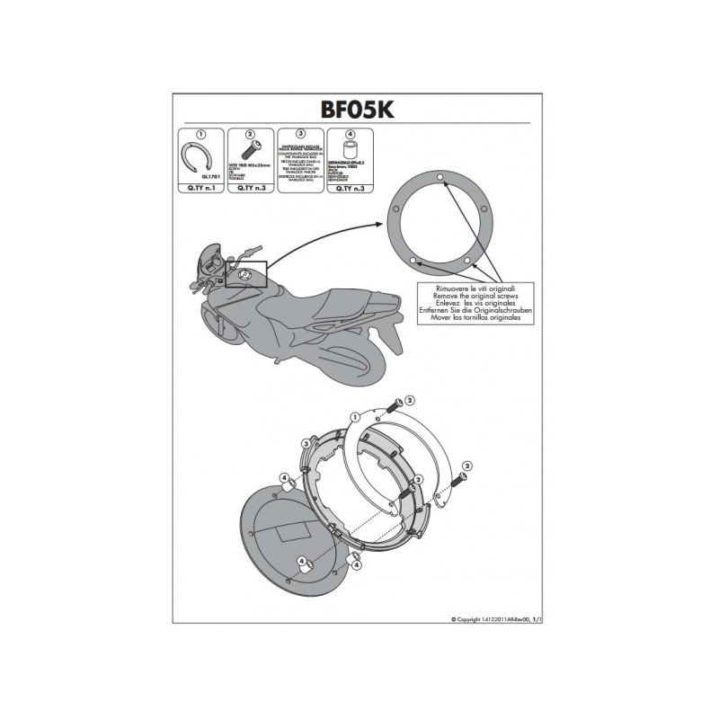 KAPPA MOCOWANIE TANKLOCK YAMAHA /MV/CAGIVA