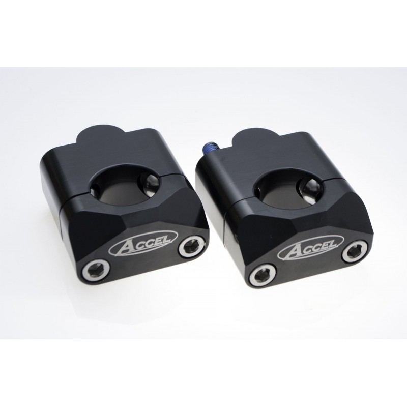 ACCEL MOCOWANIE/PODWYŻKI KIEROWNICY (DÓŁ-22,GÓRA-2/28,6MM) WYS. 35MM KOLOR CZARNY