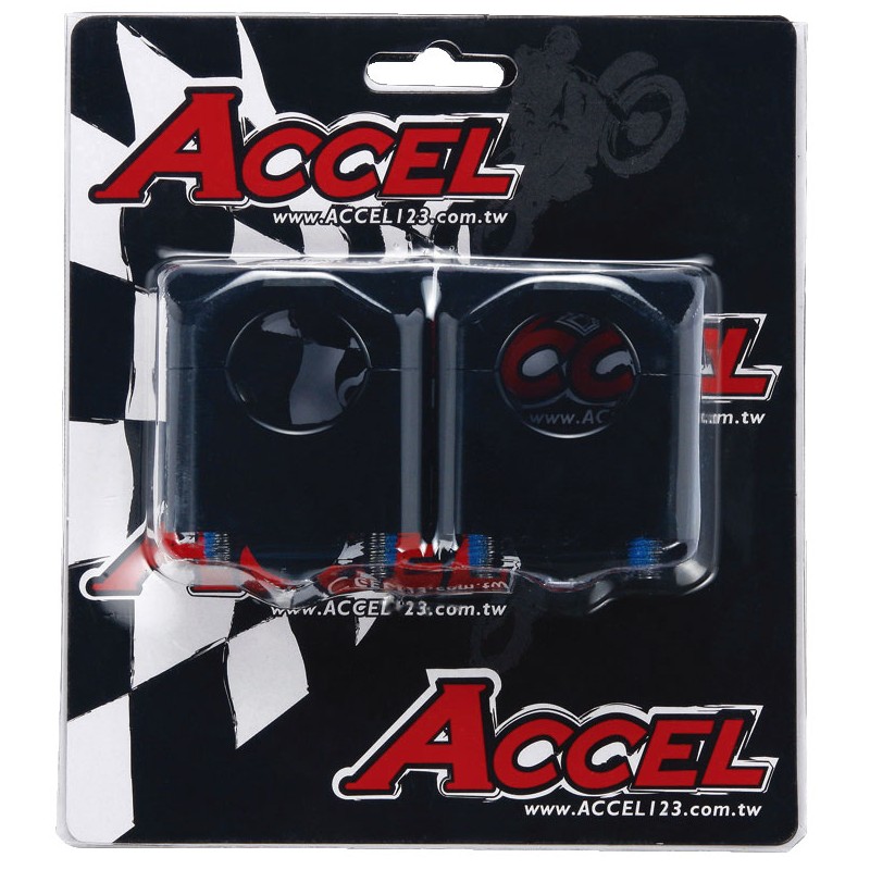ACCEL MOCOWANIE KIEROWNICY (DÓŁ-28 GÓRA-2/28,6MM) WYS. 35MM KOLOR CZARNY