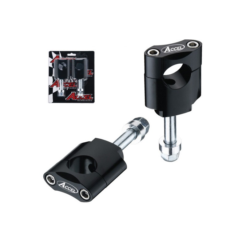 ACCEL MOCOWANIE/PODWYŻKI KIEROWNICY (28,6MM) WYS. 45MM ZE ŚRUBĄ M12 KOLOR CZARNY