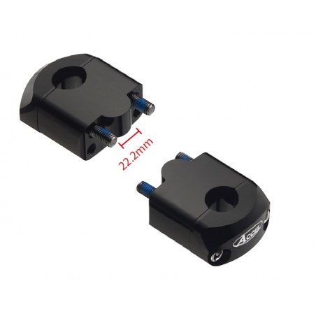 ACCEL MOCOWANIE KIEROWNICY (DÓŁ-22,2/GÓRA-22,2MM) WYS. 35MM KOLOR CZARNY